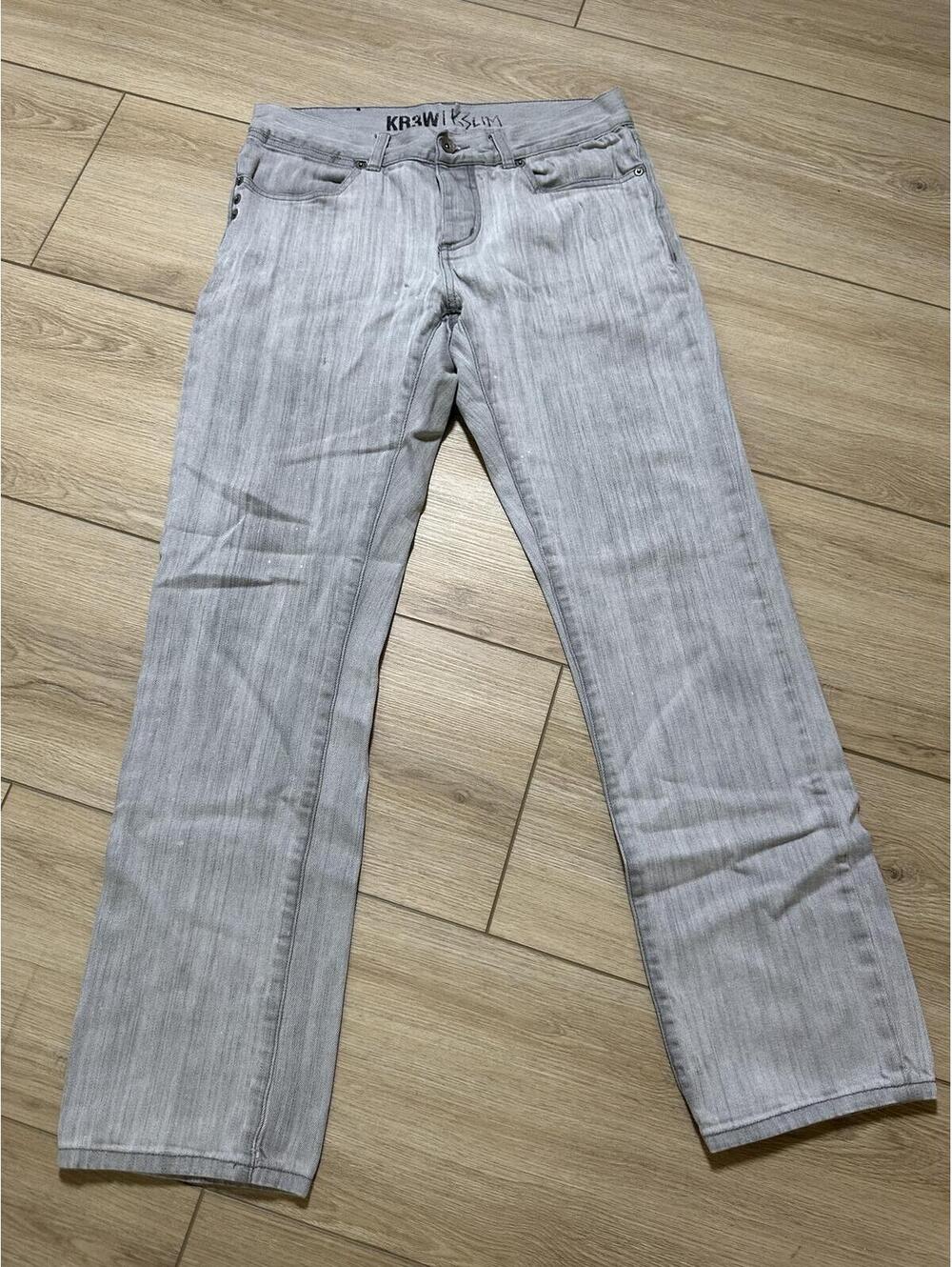 KR3W Slim Fit Gray Denim Jeans Size 30